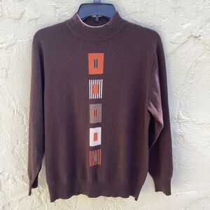 Vintage, cashmere sweater, geometric pattern
